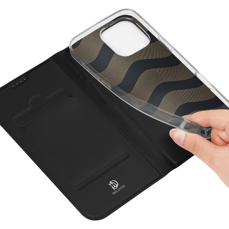 For iPhone 16 Pro DUX DUCIS Skin Pro Series Flip Leather Phone Case(Black)
