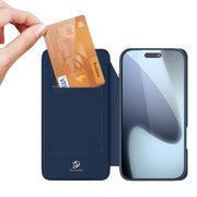 For iPhone 17 Pro Max DUX DUCIS Skin Pro Series Flip Leather Phone Case(Blue)