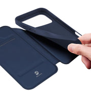 For iPhone 17 Pro Max DUX DUCIS Skin Pro Series Flip Leather Phone Case(Blue)