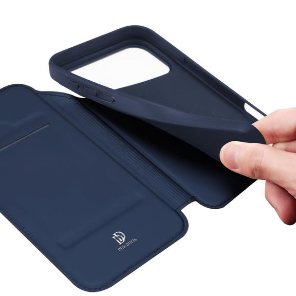 For iPhone 17 Pro Max DUX DUCIS Skin Pro Series Flip Leather Phone Case(Blue)