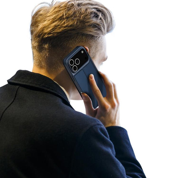 For iPhone 17 Pro Max DUX DUCIS Skin Pro Series Flip Leather Phone Case(Blue)