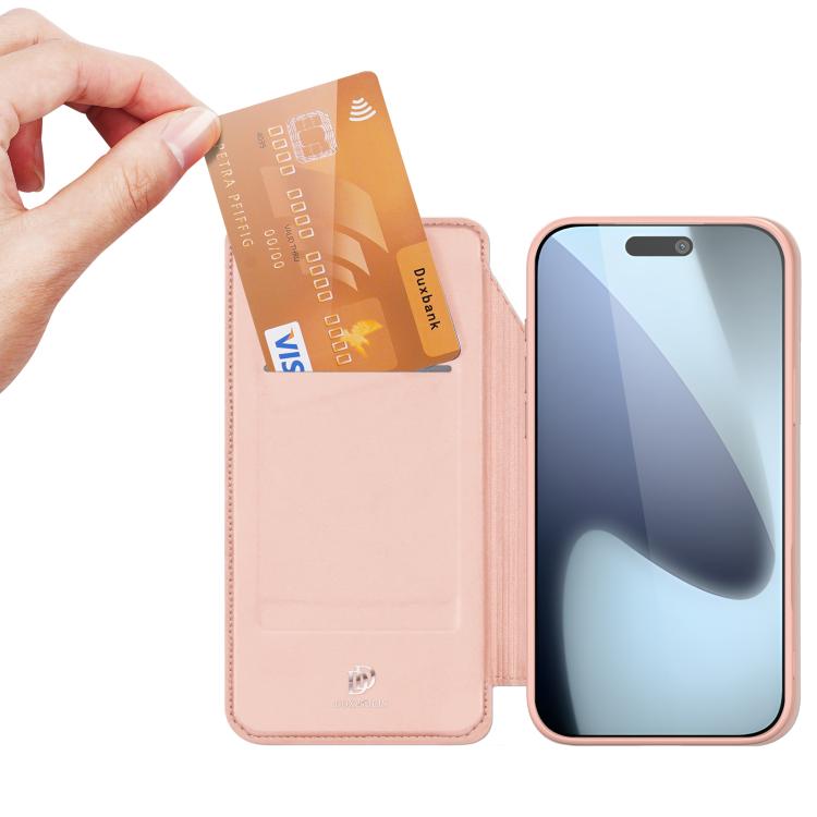 For iPhone 17 Pro Max DUX DUCIS Skin Pro Series Flip Leather Phone Case(Rose Gold)