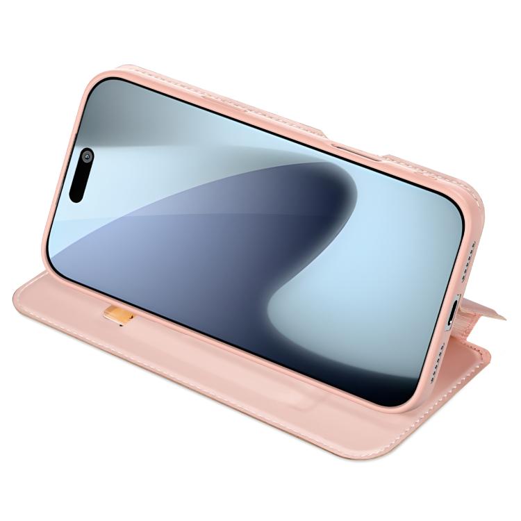 For iPhone 17 Pro Max DUX DUCIS Skin Pro Series Flip Leather Phone Case(Rose Gold)