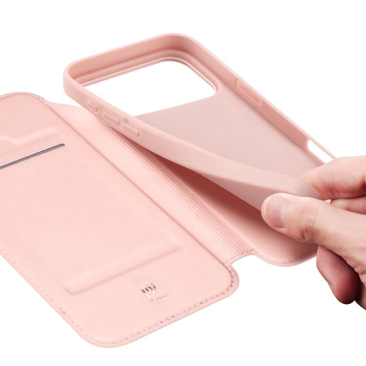 For iPhone 17 Pro Max DUX DUCIS Skin Pro Series Flip Leather Phone Case(Rose Gold)