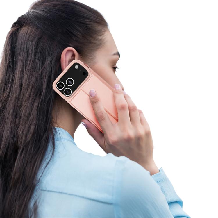 For iPhone 17 Pro Max DUX DUCIS Skin Pro Series Flip Leather Phone Case(Rose Gold)