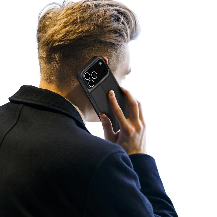 For iPhone 17 Pro DUX DUCIS Skin Pro Series Flip Leather Phone Case(Black)