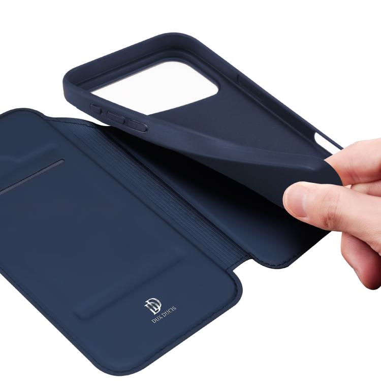 For iPhone 17 Pro DUX DUCIS Skin Pro Series Flip Leather Phone Case(Blue) - free shipping - PMC Jewellery - Order now!