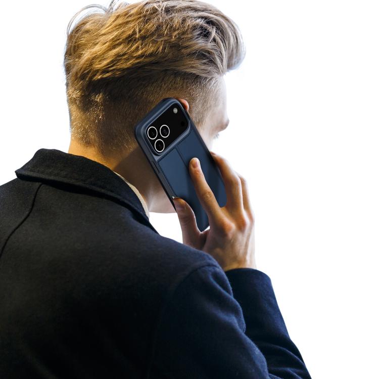 For iPhone 17 Pro DUX DUCIS Skin Pro Series Flip Leather Phone Case(Blue) - free shipping - PMC Jewellery - Order now!