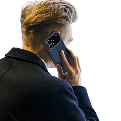For iPhone 17 Pro DUX DUCIS Skin Pro Series Flip Leather Phone Case(Blue) - free shipping - PMC Jewellery - Order now!