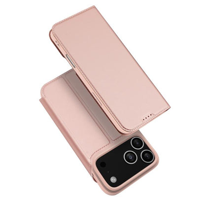 For iPhone 17 Pro DUX DUCIS Skin Pro Series Flip Leather Phone Case(Rose Gold) - free shipping - PMC Jewellery - Order now!