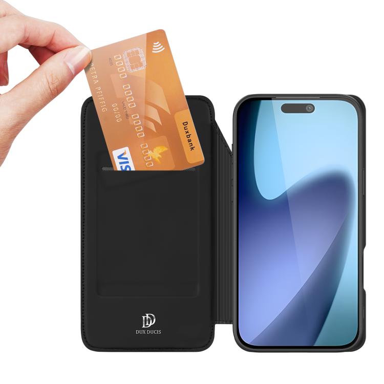 For iPhone 17 Air DUX DUCIS Skin Pro Series Flip Leather Phone Case(Black) - free shipping - PMC Jewellery - Order now!