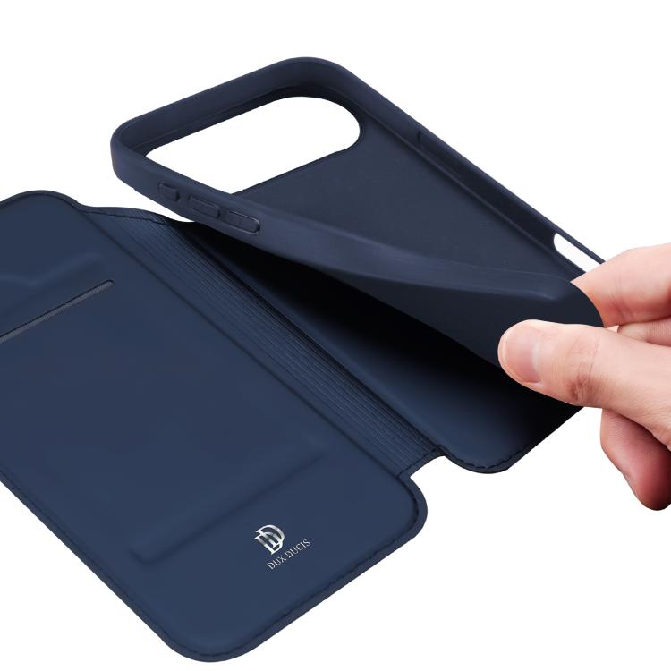 For iPhone 17 Air DUX DUCIS Skin Pro Series Flip Leather Phone Case(Blue) - iPhone 17 Air Cases by DUX DUCIS | Online Shopping South Africa | PMC Jewellery | Buy Now Pay Later Mobicred