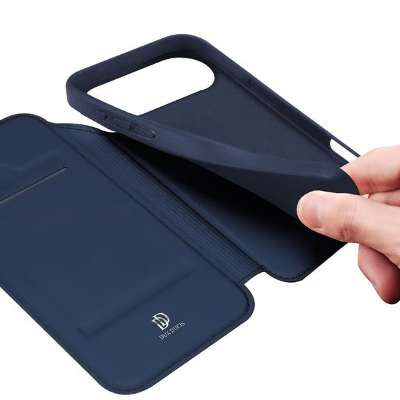 For iPhone 17 Air DUX DUCIS Skin Pro Series Flip Leather Phone Case(Blue)