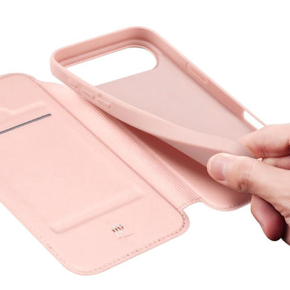 For iPhone 17 Air DUX DUCIS Skin Pro Series Flip Leather Phone Case(Rose Gold) - iPhone 17 Air Cases by DUX DUCIS | Online Shopping South Africa | PMC Jewellery | Buy Now Pay Later Mobicred