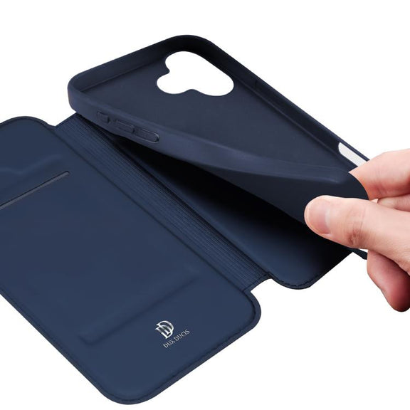 For iPhone 17 DUX DUCIS Skin Pro Series Flip Leather Phone Case(Blue)
