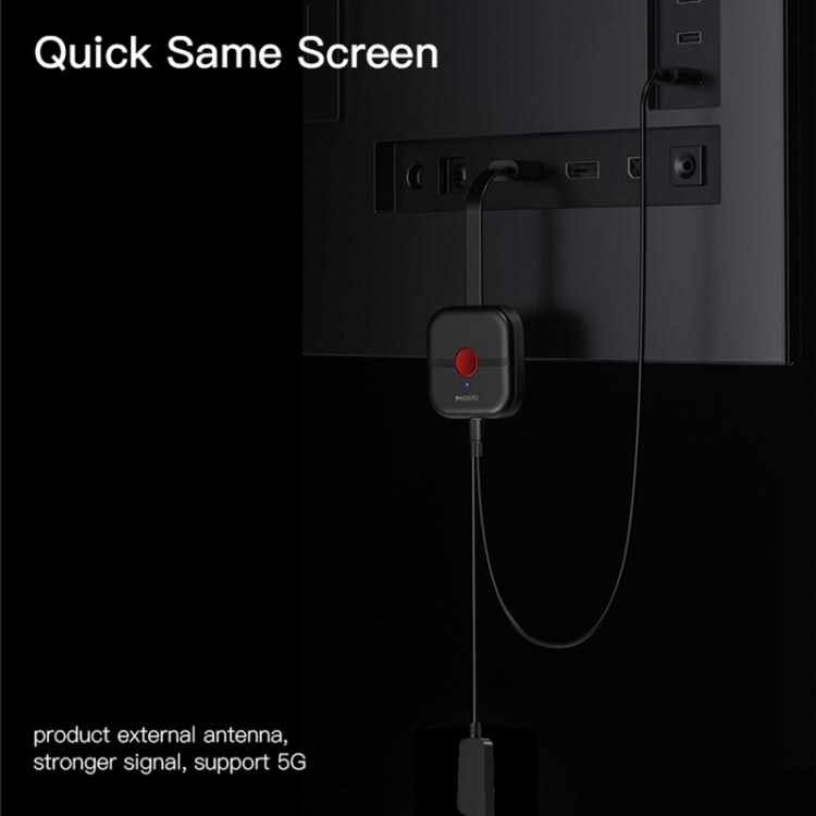 Yesido TV10 HD Wireless Screen Display Receiver, Specification:2.4G+4K(Black)