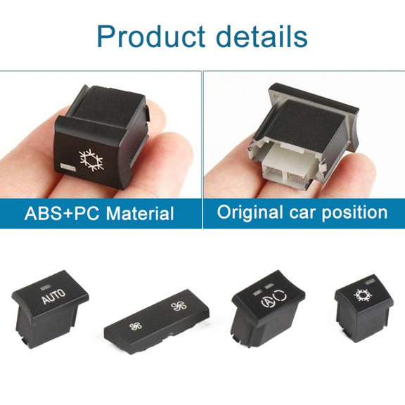 For BMW 1 Series / 3 Series / X1 / X3 Left Driving Car Air Conditioner Panel Switch Button A Key 64119320348-A2