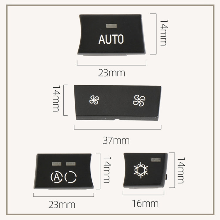For BMW 1 Series / 3 Series / X1 / X3 Left Driving Car Air Conditioner Panel Switch Button Air Volume Key Without OFF 6411 9320 348-MA - Car Switches by PMC TechLife | Online Shopping South Africa | PMC TechLife | Buy Now Pay Later Mobicred