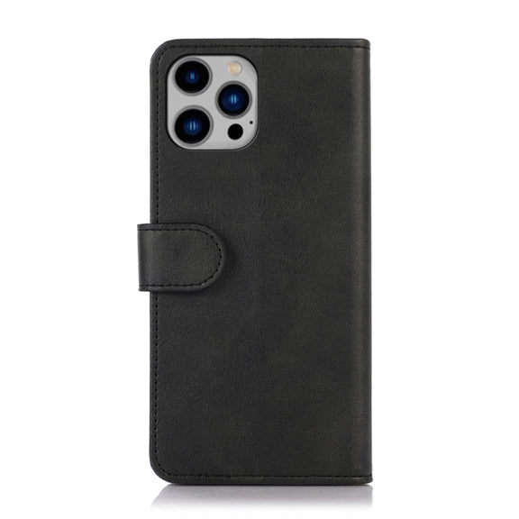 For iPhone 16 Pro Max Cow Texture Leather Phone Case(Black)