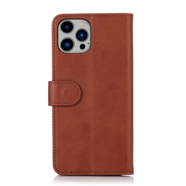 For iPhone 16 Pro Max Cow Texture Leather Phone Case(Brown) - iPhone 16 Pro Max Cases by PMC TechLife | Online Shopping South Africa | PMC TechLife | Buy Now Pay Later Mobicred