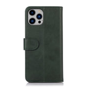 For iPhone 16 Pro Cow Texture Leather Phone Case(Green)