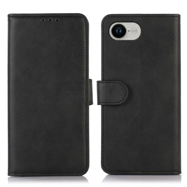 For iPhone 16e Cow Texture Leather Phone Case(Black) - iPhone 16e Cases by PMC TechLife | Online Shopping South Africa | PMC TechLife | Buy Now Pay Later Mobicred
