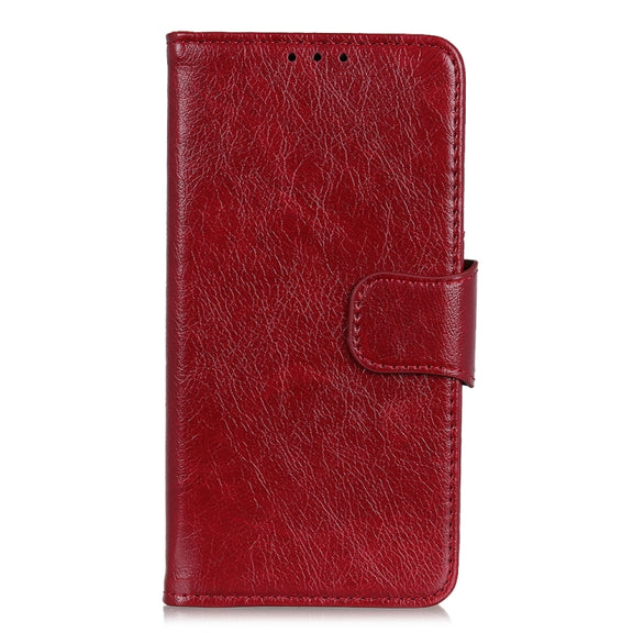 For iPhone 16 Plus Nappa Texture Leather Case(Red)