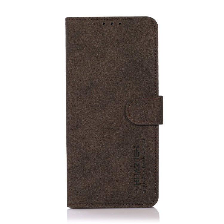 For iPhone 16 Pro KHAZNEH Matte Texture Leather Phone Case(Brown)