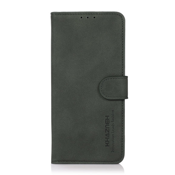 For iPhone 16 KHAZNEH Matte Texture Leather Phone Case(Green)