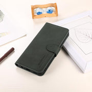 For iPhone 16e KHAZNEH Matte Texture Leather Phone Case(Green)
