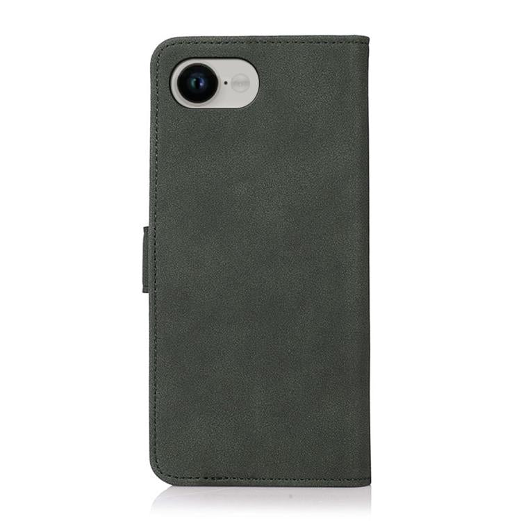 For iPhone 16e KHAZNEH Matte Texture Leather Phone Case(Green)