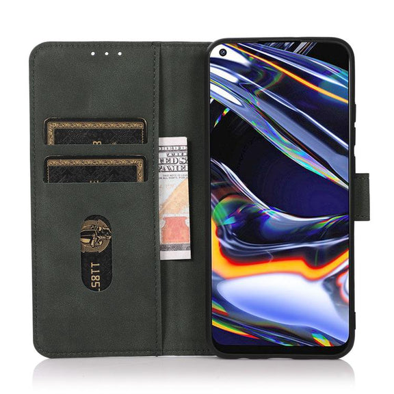 For iPhone 16e KHAZNEH Matte Texture Leather Phone Case(Green)