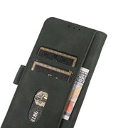 For iPhone 16e KHAZNEH Matte Texture Leather Phone Case(Green)