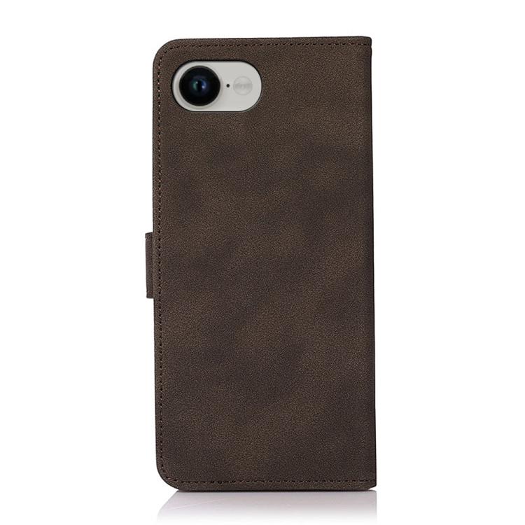 For iPhone 16e KHAZNEH Matte Texture Leather Phone Case(Brown) - iPhone 16e Cases by PMC TechLife | Online Shopping South Africa | PMC TechLife | Buy Now Pay Later Mobicred