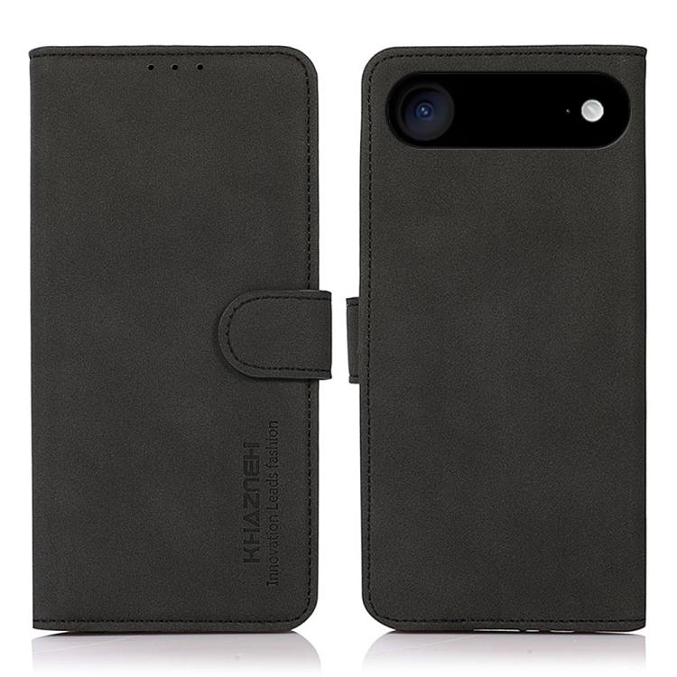For iPhone 17 Air KHAZNEH Matte Texture Leather Phone Case(Black) - free shipping - PMc TechLife - Order now!