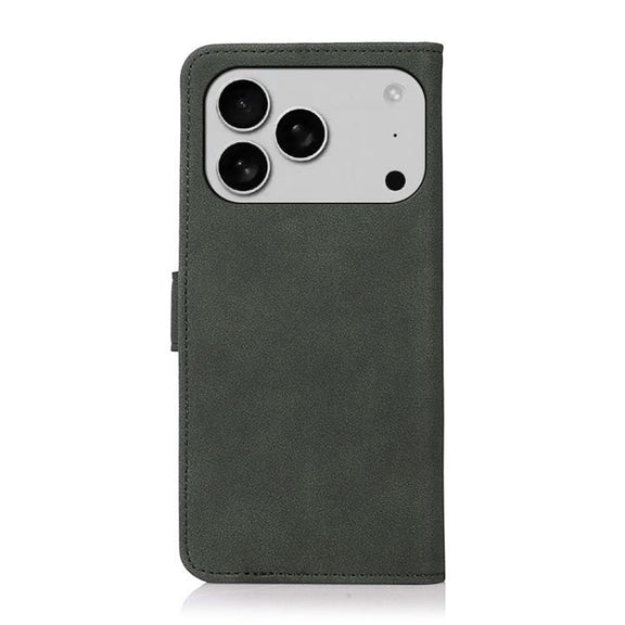 For iPhone 17 Pro Max KHAZNEH Matte Texture Leather Phone Case(Green)