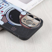 For iPhone 6s / 6 Spaceman Binoculars Phone Case(Black and Beige)