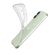 For iPhone 16 Plus Four-Corner Shockproof Clear TPU Phone Case(Transparent)
