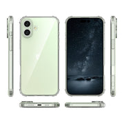 For iPhone 16 Plus Four-Corner Shockproof Clear TPU Phone Case(Transparent)