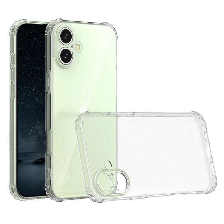For iPhone 16 Four-Corner Shockproof Clear TPU Phone Case(Transparent) - free shipping - PMC TechLife - Order now!
