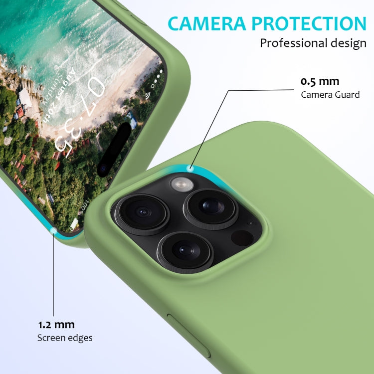 For iPhone 16 Pro Max Solid Color Silicone Phone Case(Mint Green) - More iPhone Cases by PMC TechLife | Online Shopping South Africa | PMC TechLife | Buy Now Pay Later Mobicred