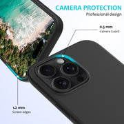 For iPhone 16 Pro Max Solid Color Silicone Phone Case(Black)
