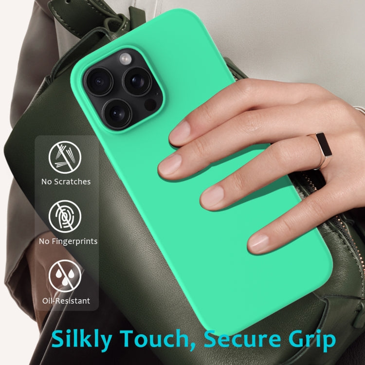 For iPhone 16 Pro Max Solid Color Silicone Phone Case(Green) - More iPhone Cases by PMC TechLife | Online Shopping South Africa | PMC TechLife | Buy Now Pay Later Mobicred