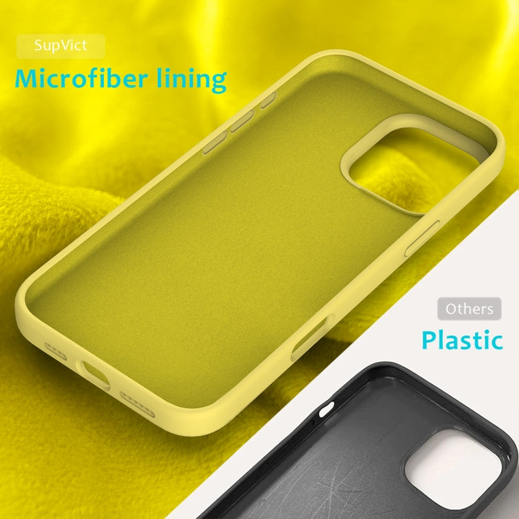 For iPhone 16 Pro Max Solid Color Silicone Phone Case(Lemon Yellow) - More iPhone Cases by PMC TechLife | Online Shopping South Africa | PMC TechLife | Buy Now Pay Later Mobicred