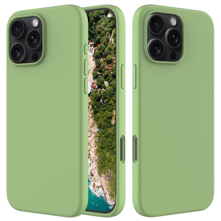 For iPhone 16 Pro Solid Color Silicone Phone Case(Mint Green) - More iPhone Cases by PMC TechLife | Online Shopping South Africa | PMC TechLife | Buy Now Pay Later Mobicred
