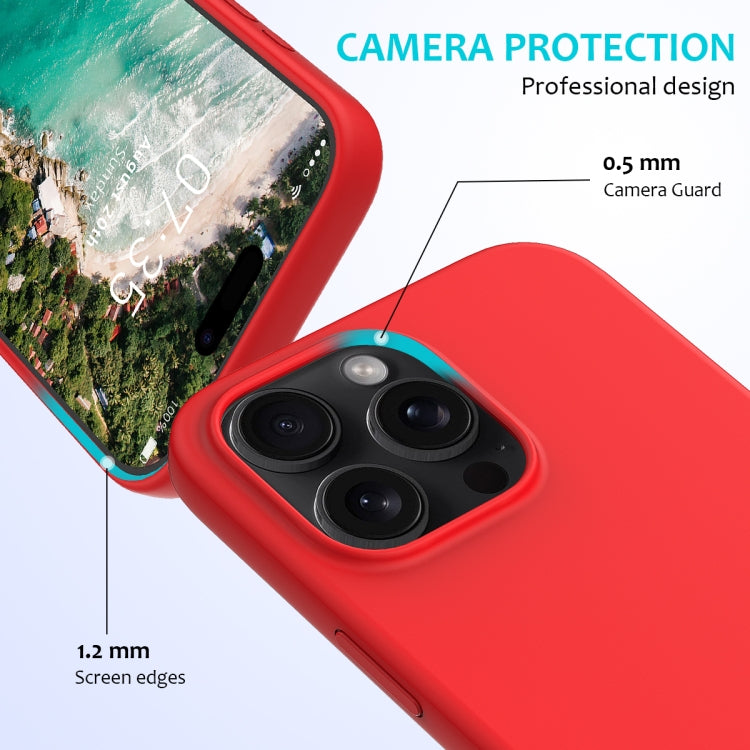 For iPhone 16 Pro Solid Color Silicone Phone Case(Red) - More iPhone Cases by PMC TechLife | Online Shopping South Africa | PMC TechLife | Buy Now Pay Later Mobicred