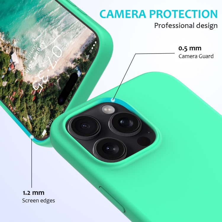 For iPhone 16 Pro Solid Color Silicone Phone Case(Green)
