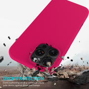 For iPhone 16 Pro Solid Color Silicone Phone Case(Rose Red)