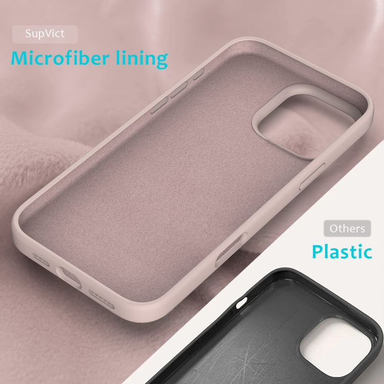 For iPhone 16 Pro Solid Color Silicone Phone Case(Sand Pink) - More iPhone Cases by PMC TechLife | Online Shopping South Africa | PMC TechLife | Buy Now Pay Later Mobicred