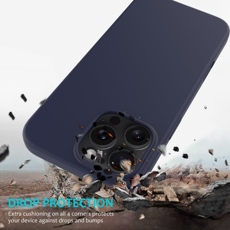 For iPhone 16 Pro Solid Color Silicone Phone Case(Midnight Blue) - More iPhone Cases by PMC TechLife | Online Shopping South Africa | PMC TechLife | Buy Now Pay Later Mobicred